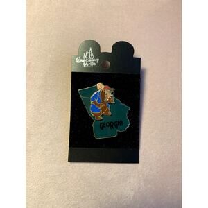 Vintage Rare Splash Mountain Brer Bear Georgia State Disney Trading Pin